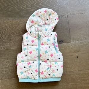 Zara Baby Colorful Butterfly Puffer Vest - 6-9months